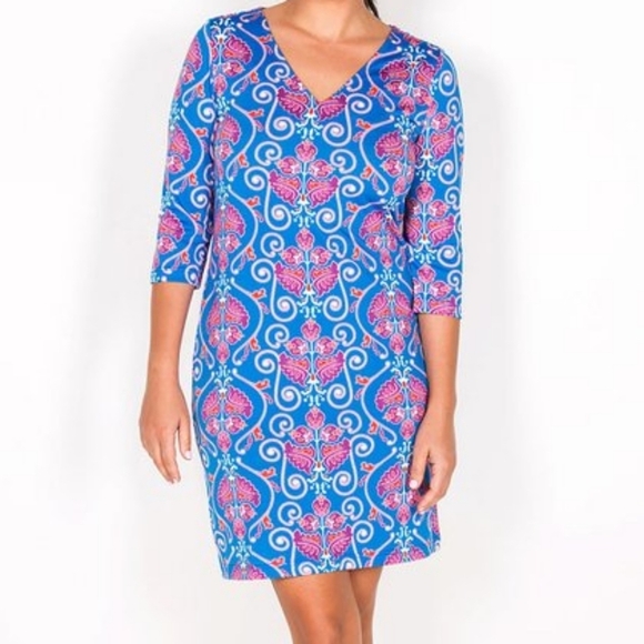 Tracy Negoshian Dresses & Skirts - Tracy Negoshian | Blue Floral Emily Shift Dress BRAND NEW W/Tags sz